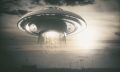 Old UFO picture. Image concept of aliens. Depositphotos.