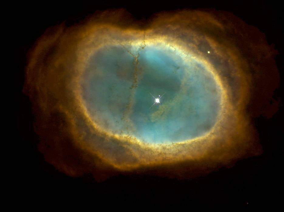 This is a Hubble Image of the South Ring Nebula. Image Credit: NASA/The Hubble Heritage Team (STScI/AURA/NASA).