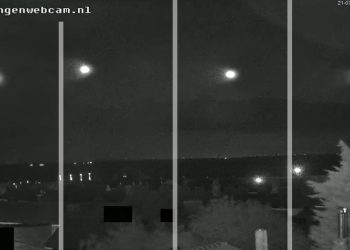 UFO over Vissingen in the Netherlands. Image credit: Vlissingenwebcam.nl