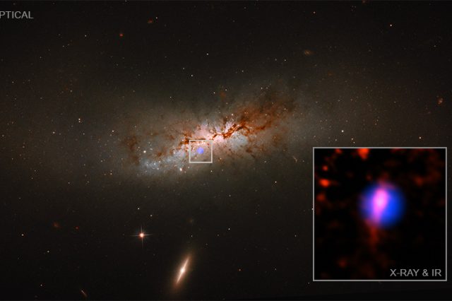 A black hole delivery system. Image Credit: X-ray: NASA/CXC/Swinburne Univ. of Technology/A. Graham et al.; Optical: NASA/ESA/STScI.
