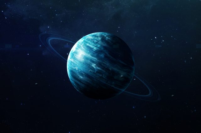 An artistic illustration of a Neptune-like planet. Depositphotos.