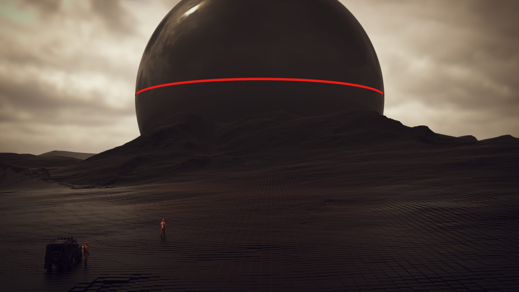 An illustration of how scientists study a UFO that landed on Earth. Depositphotos.