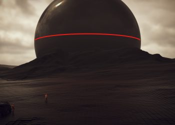 An illustration of how scientists study a UFO that landed on Earth. Depositphotos.