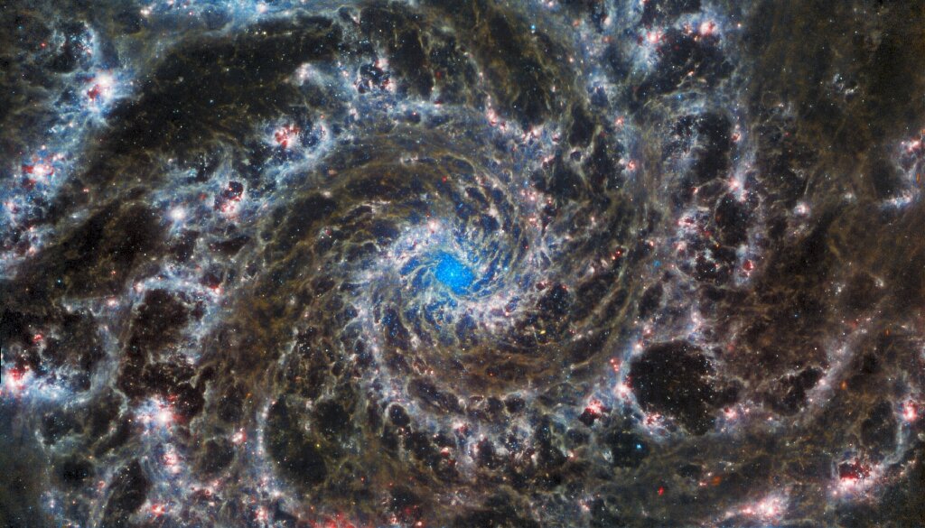 The Phantom Galaxy as seen by James Webb. Credit: NASA, ESA, CSA, STScI.