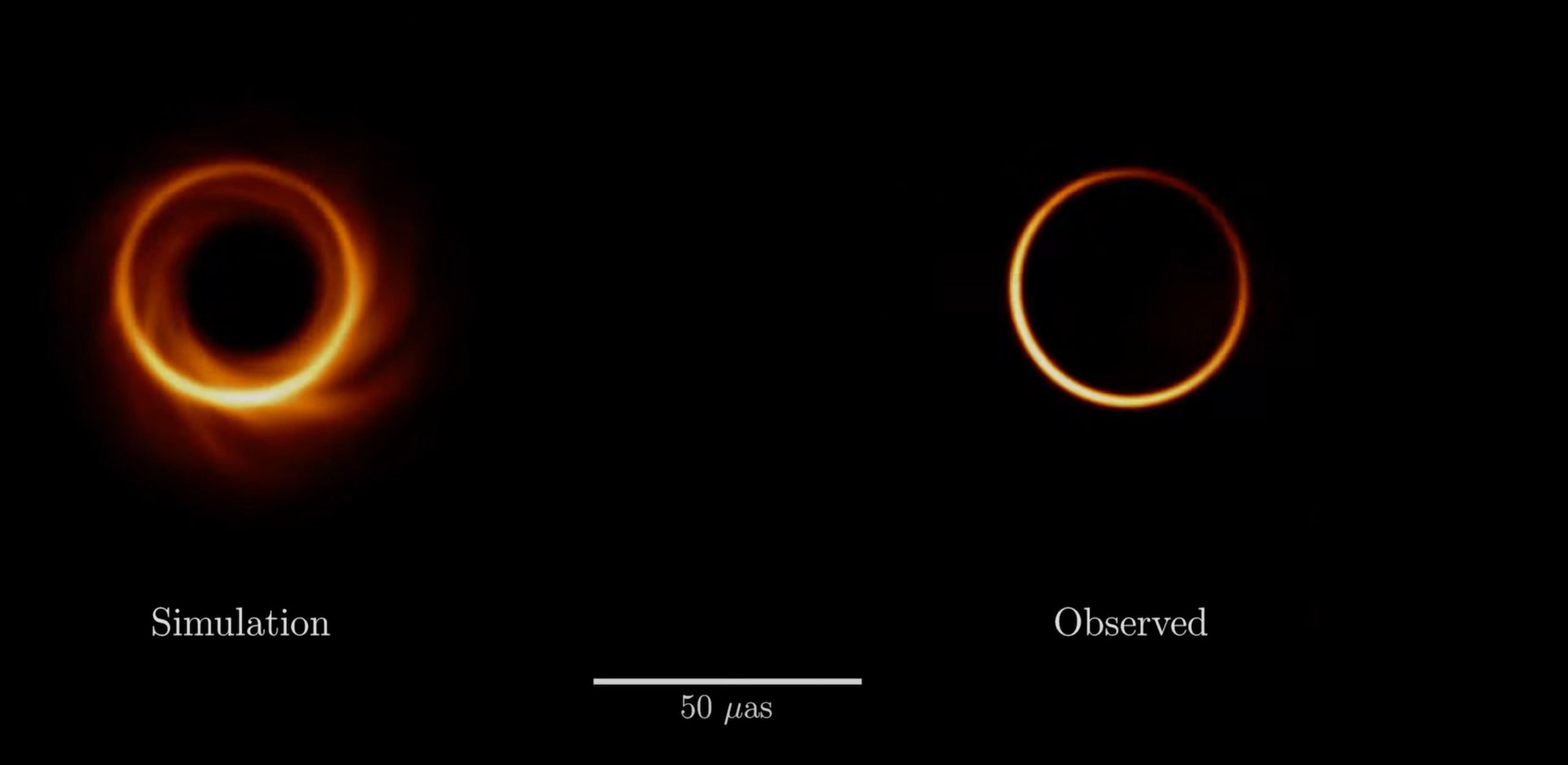 A screengrab from the video showing a photon ring around the Black Hole. Image Credit: Avery E. Broderick et.al.