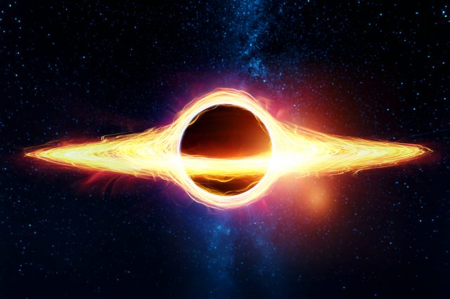 An artist's illustration of a supermassive Black Hole. Depositphotos.