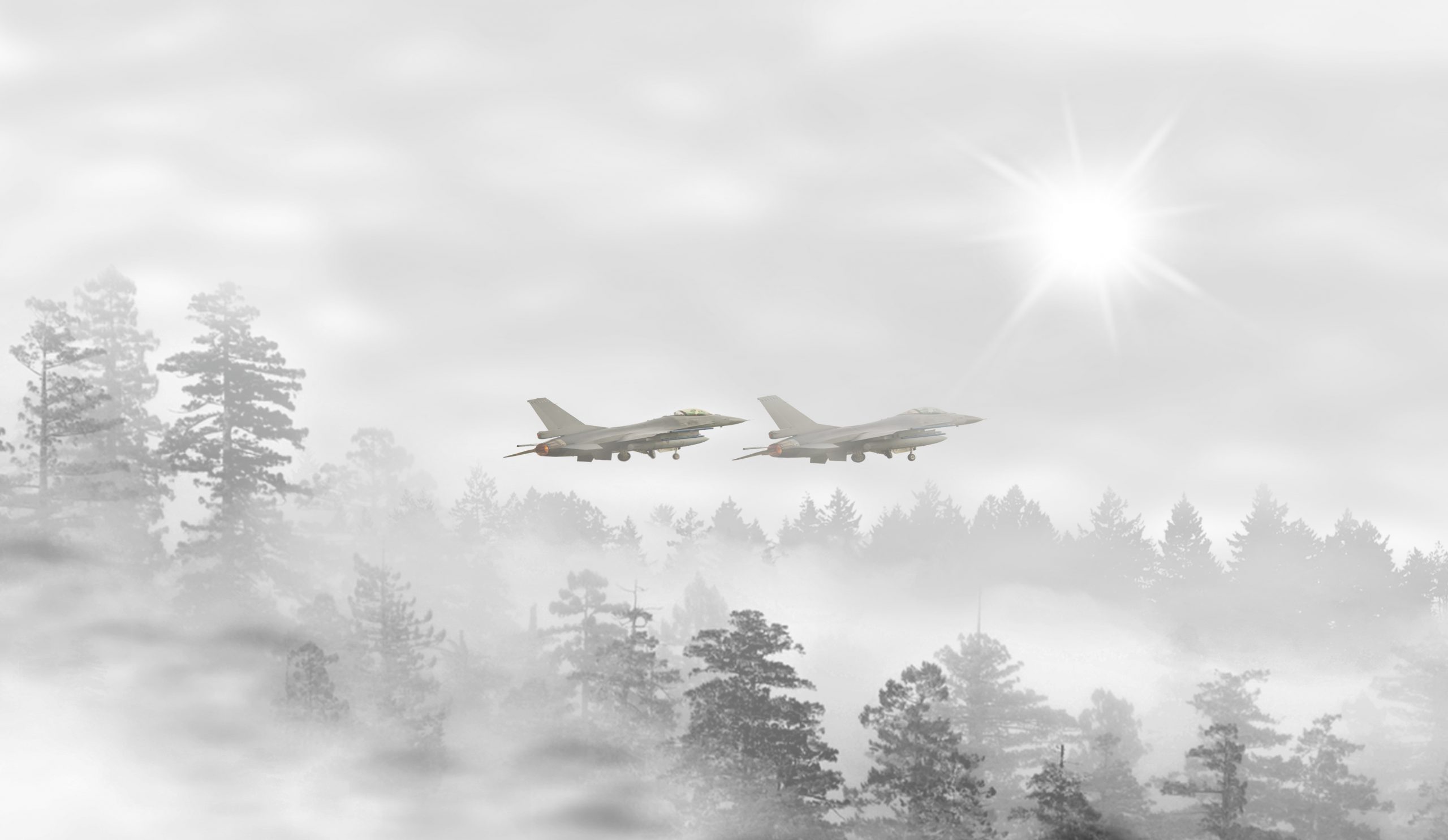 An illustration of fighter jets chasing a UFO. Depositphotos.