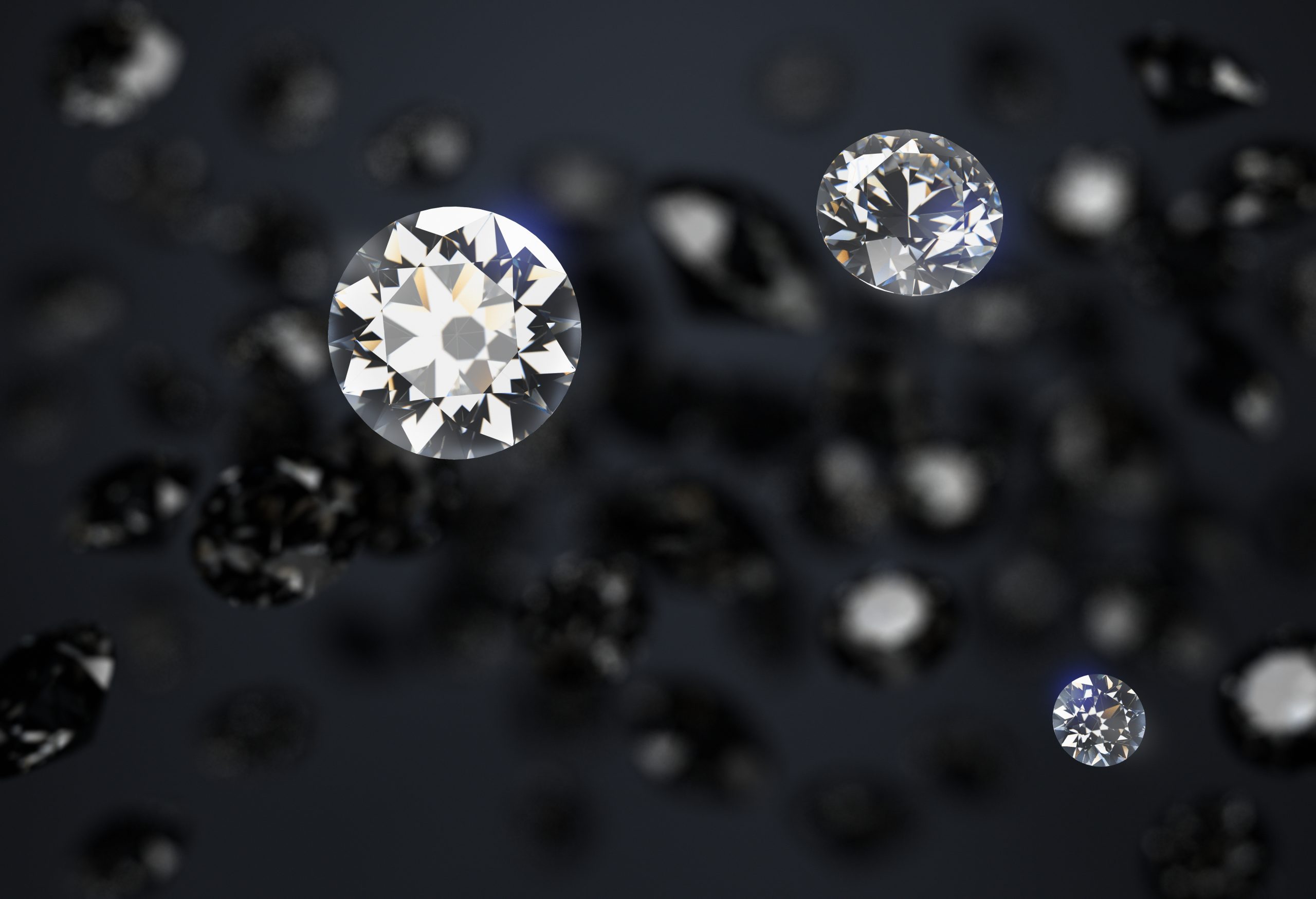 An image of diamonds raining down. Depositphotos.