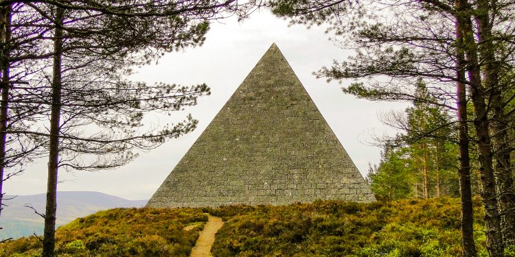 Queen Victoria's pyramid for Prince Albert on the Balmoral Estate, Ballanter, Scotland. Image Credit: Wikimedia Commons.