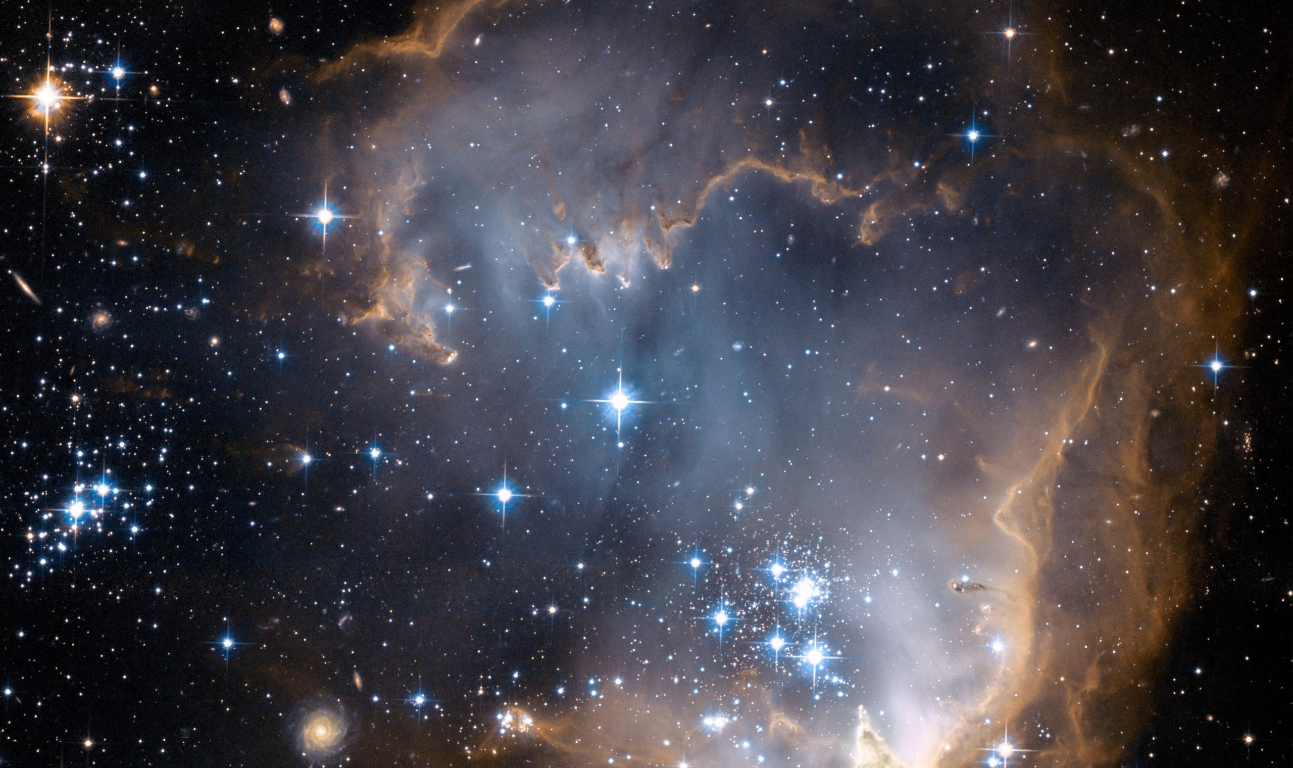 Hubble Space Telescope's ACS image of NGC 602 and N90. Image Credit: NASA, ESA, and the Hubble Heritage Team (STScI/AURA)-ESA/Hubble Collaboration.