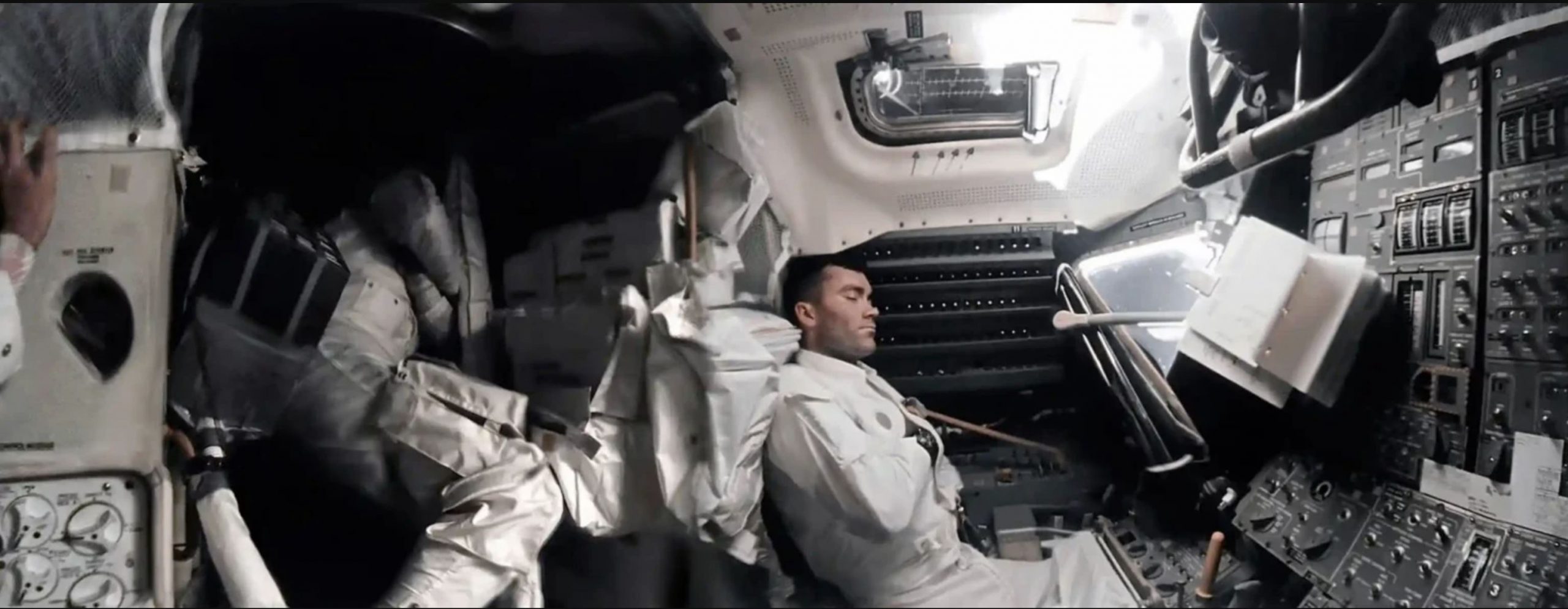 Fred Haise sleeps in the cold lunar module. Apollo 13, April 15 1970. Image Credit: Nasa/JSC/ASU/Andy Saunders.