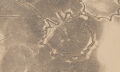 An aerial view of the monumental structures in the Saudi Arabian desert. Image Credit: Oxford University.