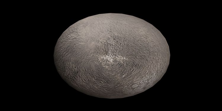 A 3D model of Haumea. Image Credit: Credits: NASA Visualization Technology Applications and Development.