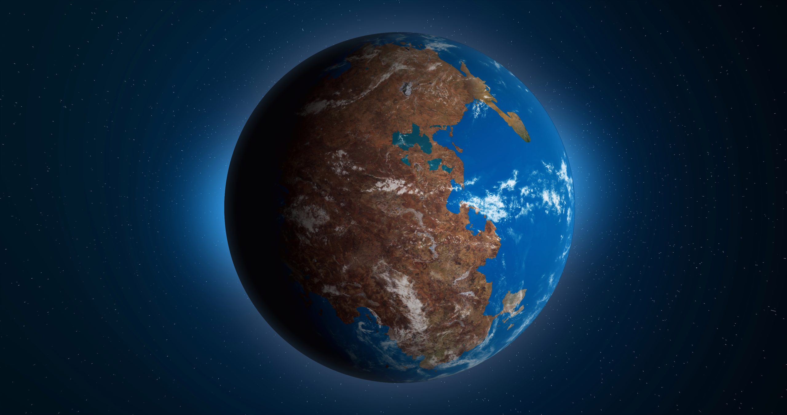 An illustration of Amasia Earth's next supercontinent. Depositphotos.
