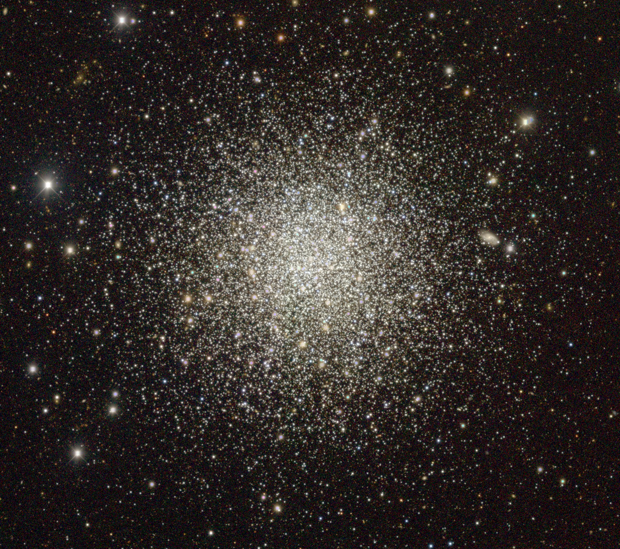 A fascinating view of NGC 288. Image Credit: Robert Gruendl, Dark Energy Survey.