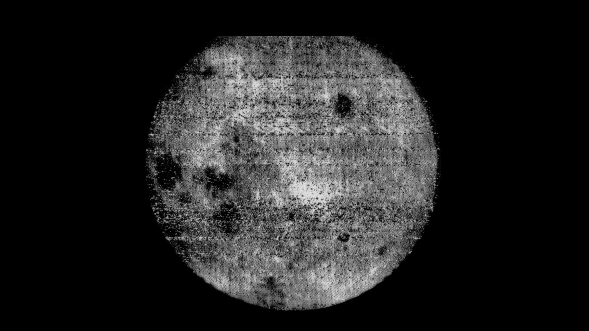 One of the First images of the Far side of the Moon by Luna 3.