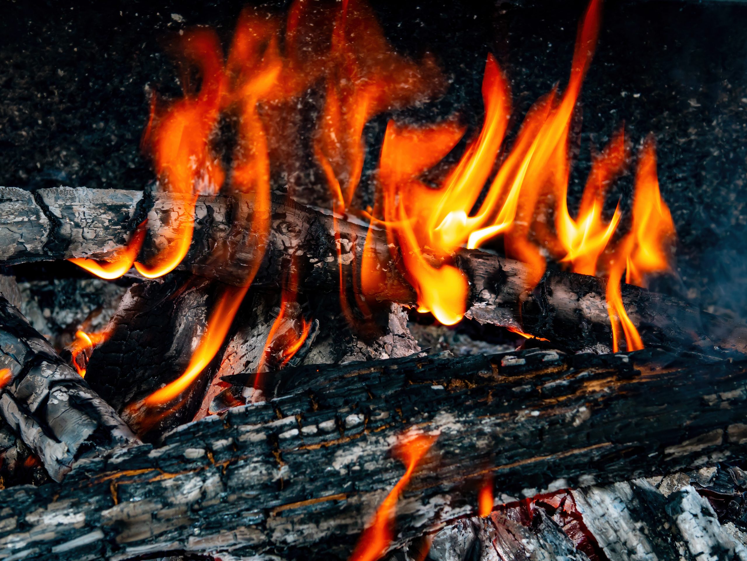 A photograph of a controlled fire used for cooking. YAYIMAGES.