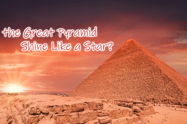 A photograph of the Great Pyramid at sunrise. Shutterstock_