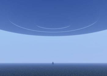 An artistic illustration of a UFO. Depositphotos.