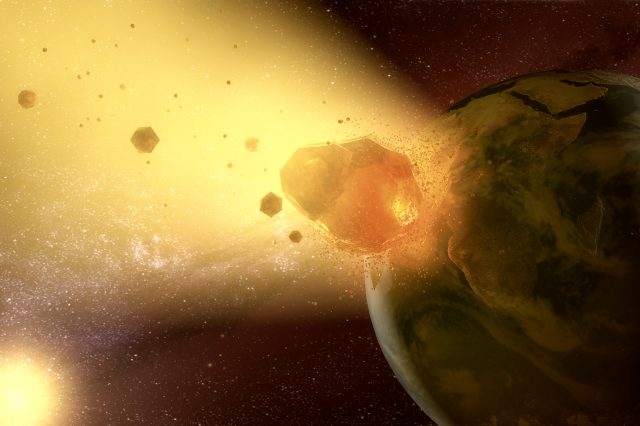 An illustration of a planet-killer asteroid. Depositphotos.