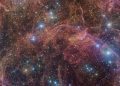 A cropped photo of the Veil supernova remnant. Image Credit: ESO/VPHAS+ team. Acknowledgement: Cambridge Astronomical Survey Unit.