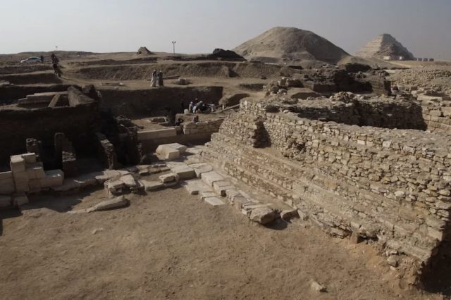 A photograph showing Saqqara and the new Pyramid. Zahi Hawass.