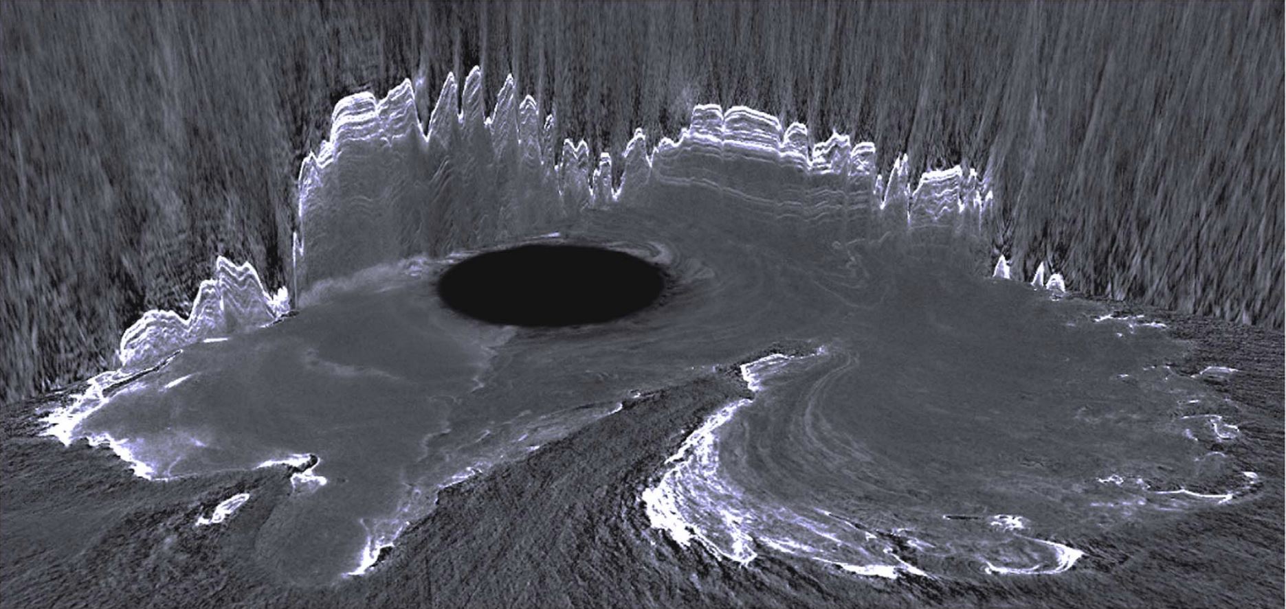 A 3D Radargram of Mars Northern Polar Cap. Image Credit: Nathaniel E. Putzig et al 2022 Planet. Sci. J. 3 259.