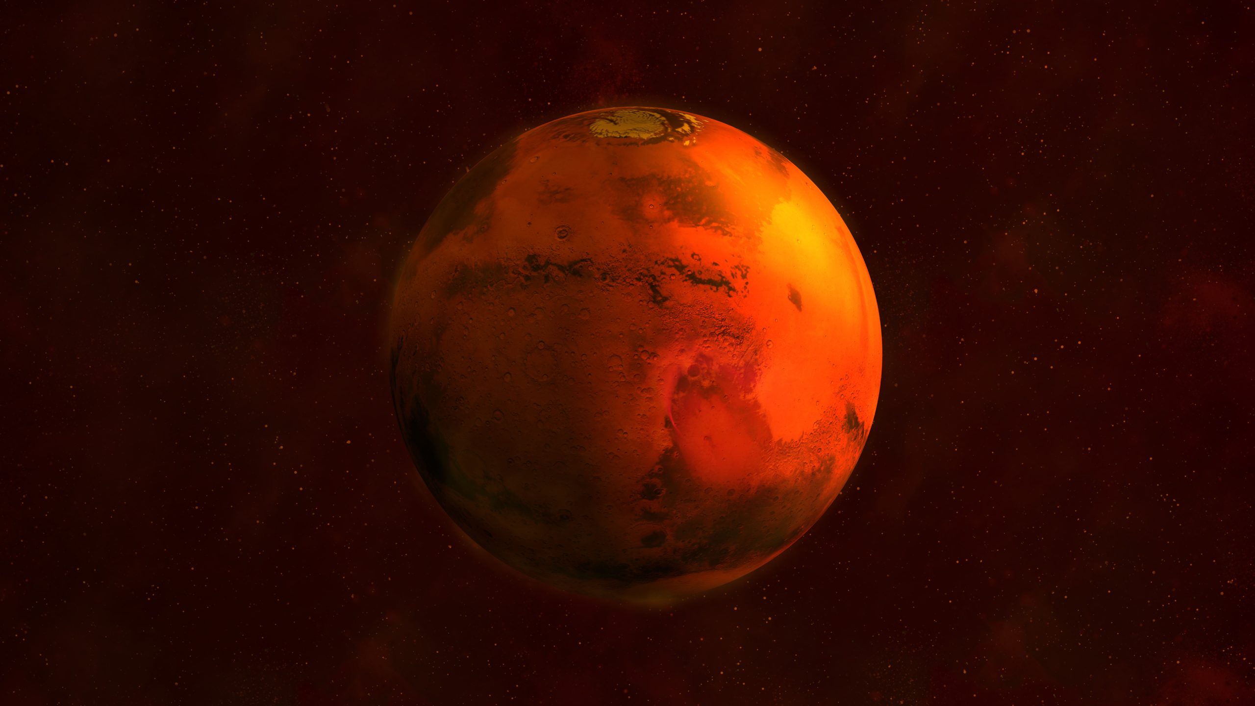 An illustration showing Mars. YAYIMAGES.