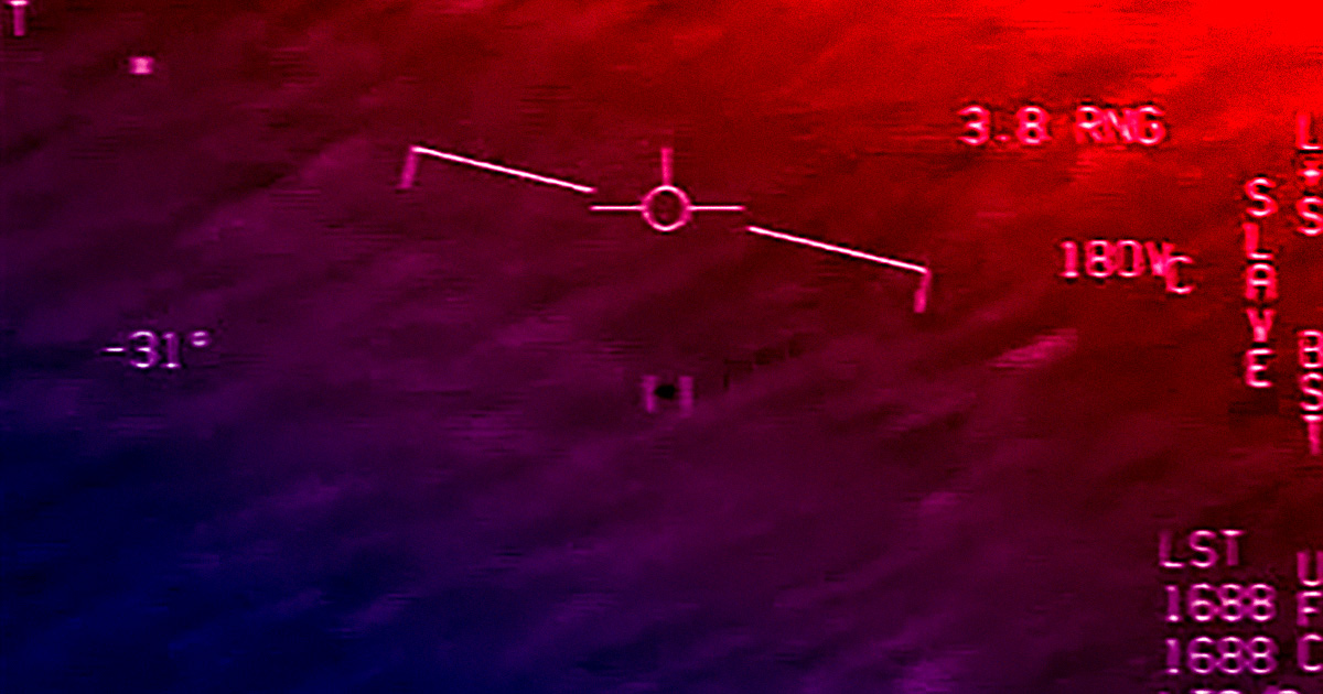 An illustration of a UFO sighting captured by an army pilot