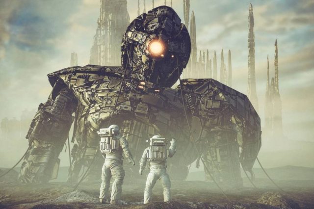 An illustration of an alien self-replicating AI. Shutterstock.