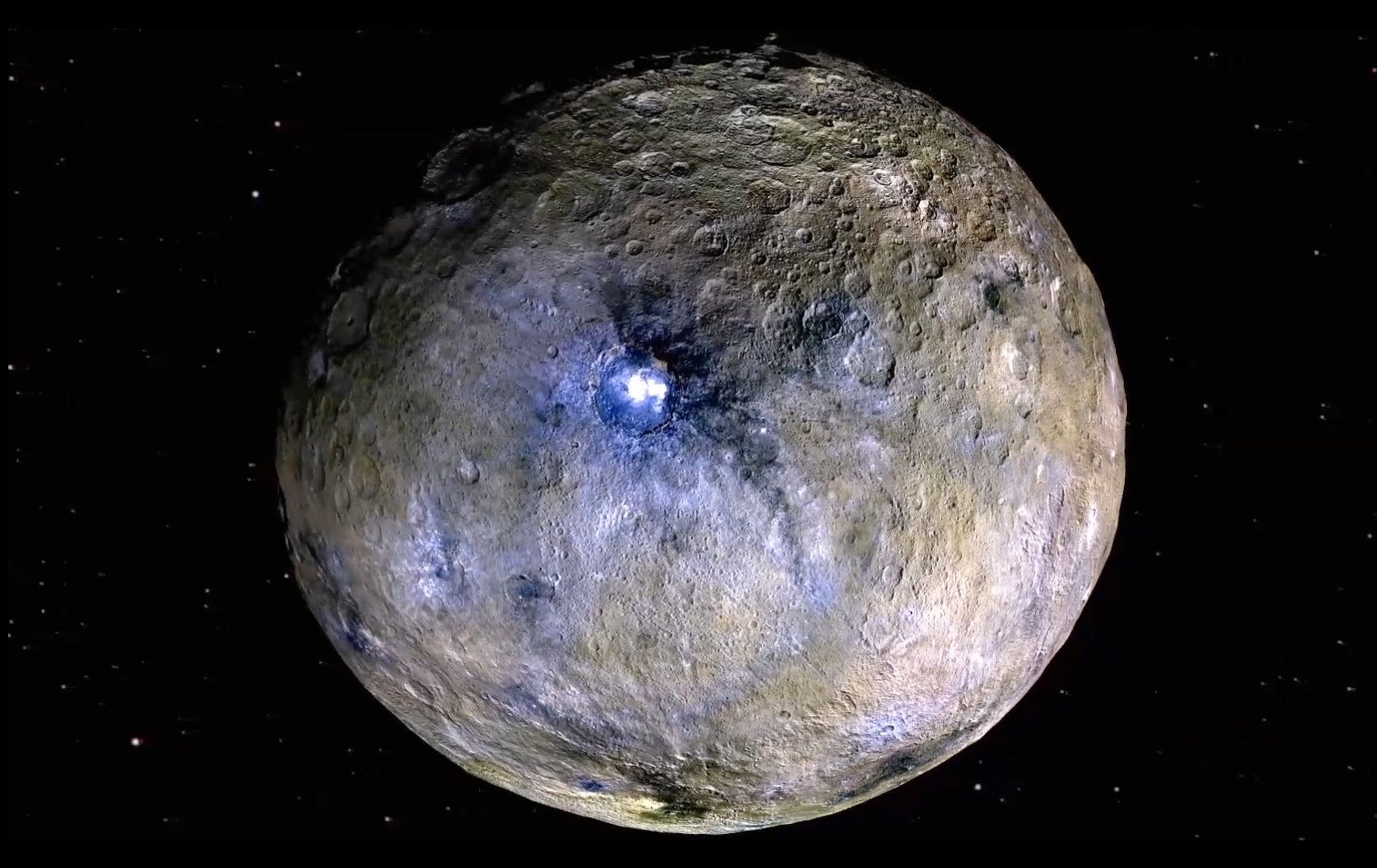 Dwarf planet Ceres. Image Credit: NASA, JPL CAL-TECH, UCLA, MPS, DLR, IDA.