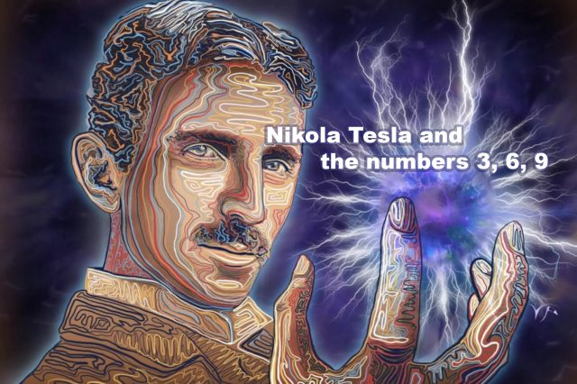 An illustration of Nikola Tesla with annotations. Depositphotos/Curiosmos.