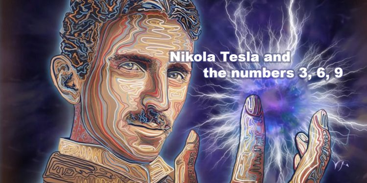 An illustration of Nikola Tesla with annotations. Depositphotos/Curiosmos.