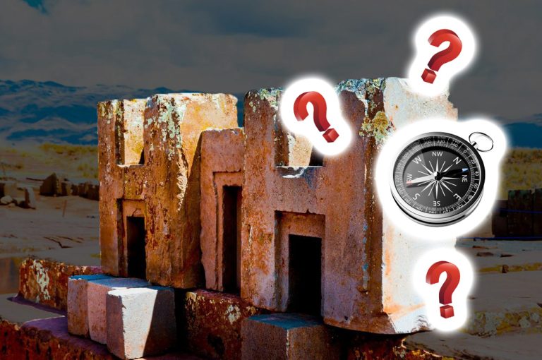 An illustration of Puma Punku and its magnetic anomalies. Curiosmos.