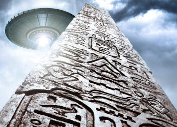 An illustration of interstellar artifacts and UFOs. Depositphotos.