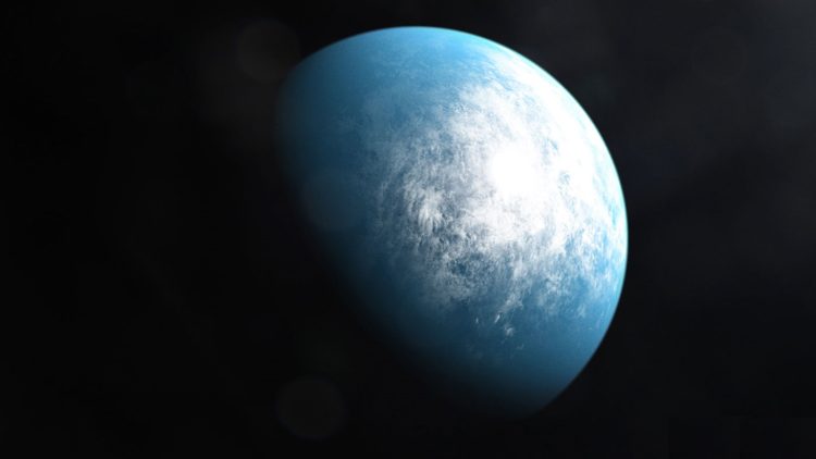 An illustration of the potentially habitable exoplanet TOI 700 e. NASA.