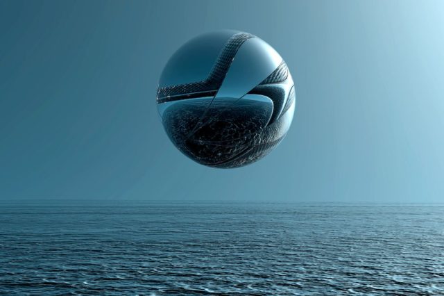 An illustration of what spherical UFOs look like.