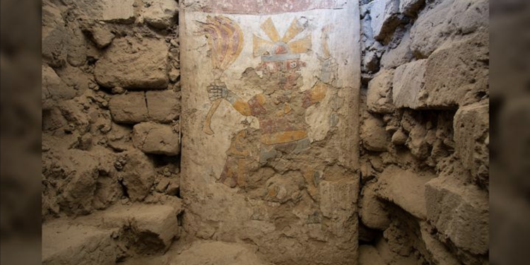 A photograph of the ancient Moche relief. Image Credit: Pañamarca Digital.