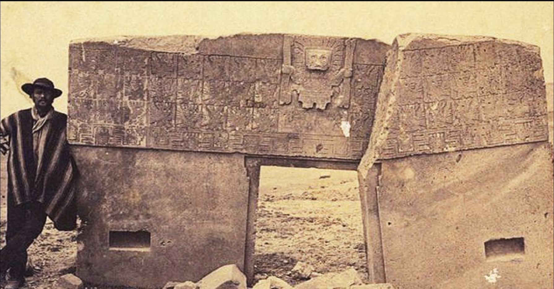 A vintage photo of the Gate of the Sun.