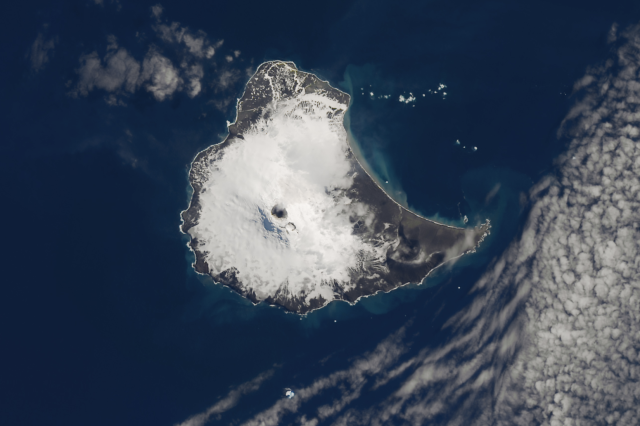 Aerial photo of Mount Michael. NASA.
