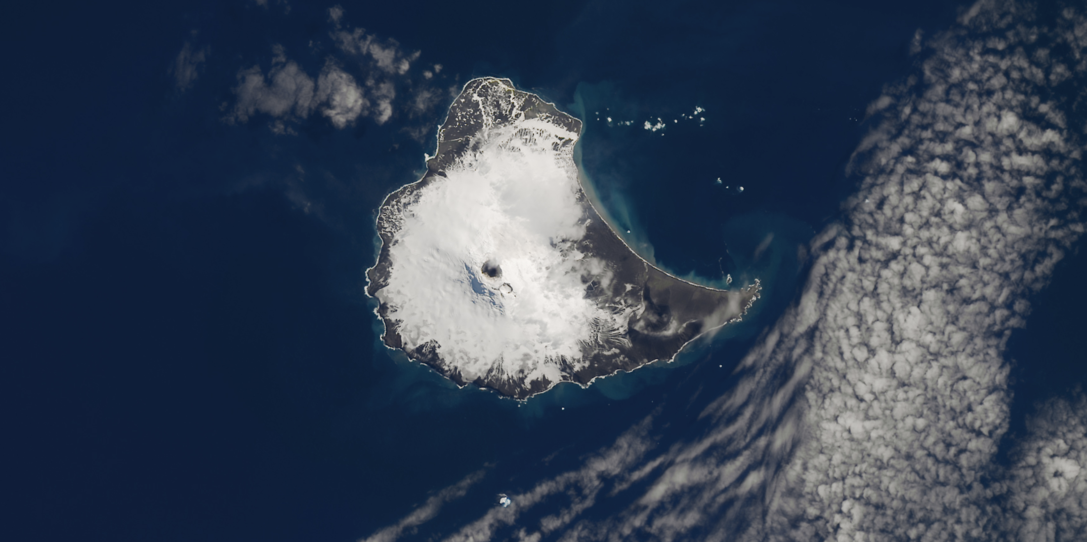 Aerial photo of Mount Michael. NASA.