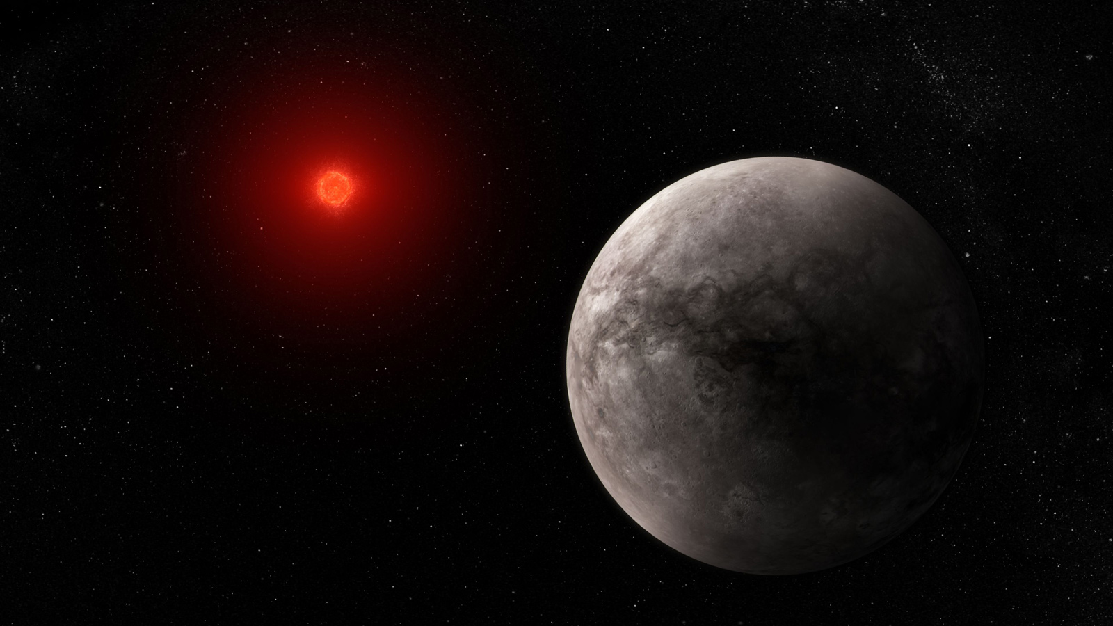 An illustration of TRAPPIST-1b. Credits: NASA, ESA, CSA, J. Olmsted (STScI).