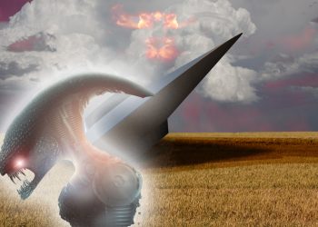 An illustration showing a crashed saucer and an alien being, comparing it to the Varginha UFO incident. Image credit: YAYIMAGES.