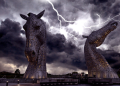 A photo of the Kelpies monument. Reddit.