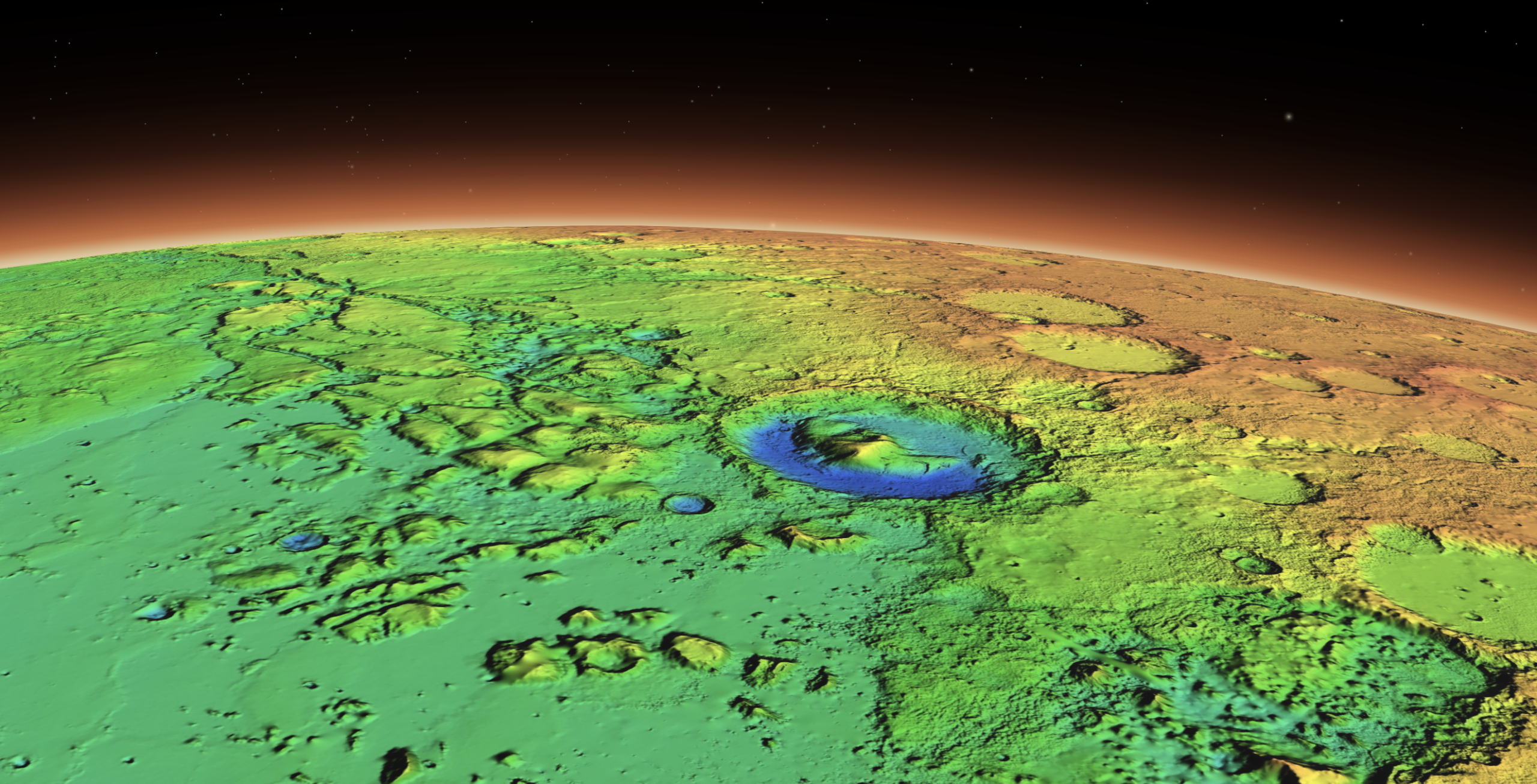 A screenshot showing the new Mars Mosaic. Image Credit: Global CTX Mosaic of Mars.