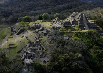 A view of the Pyramid complex of Tonina in Mexico