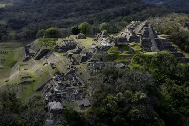 A view of the Pyramid complex of Tonina in Mexico