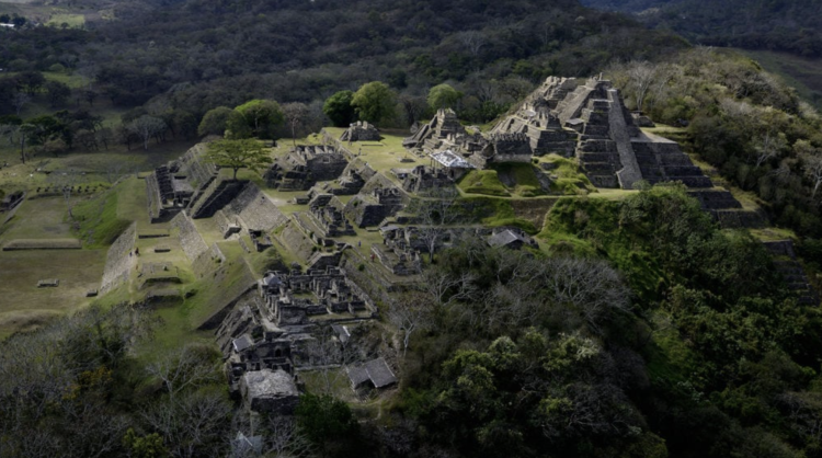 A view of the Pyramid complex of Tonina in Mexico