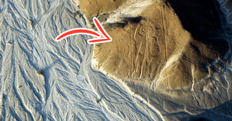 Aerial Shot of the Nazca Lines the Nazca Astronaut