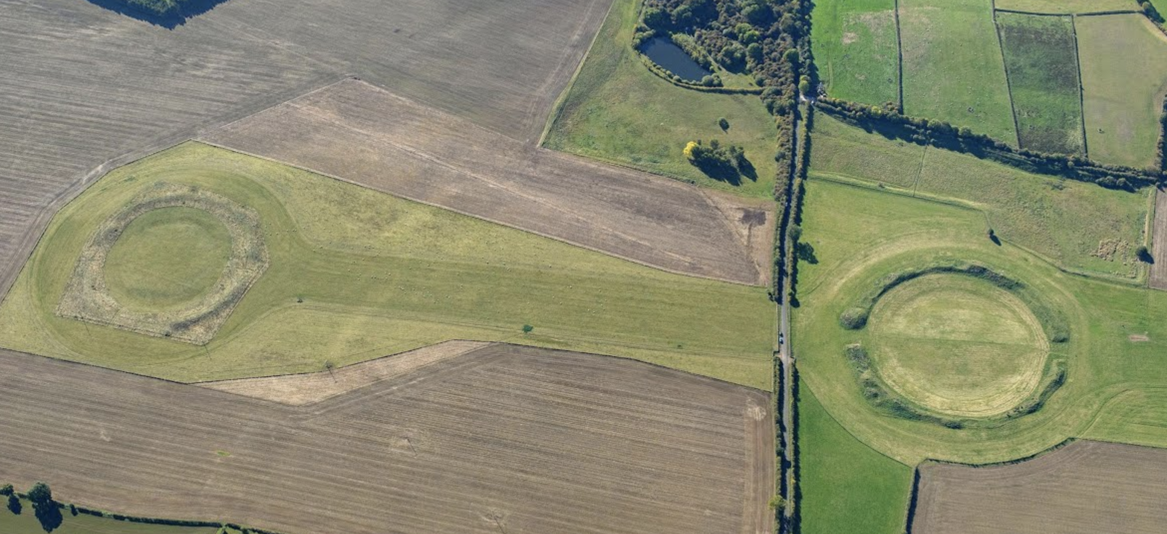 An Aerial shot of the Thornborough Henges. The Guardian / YouTube.